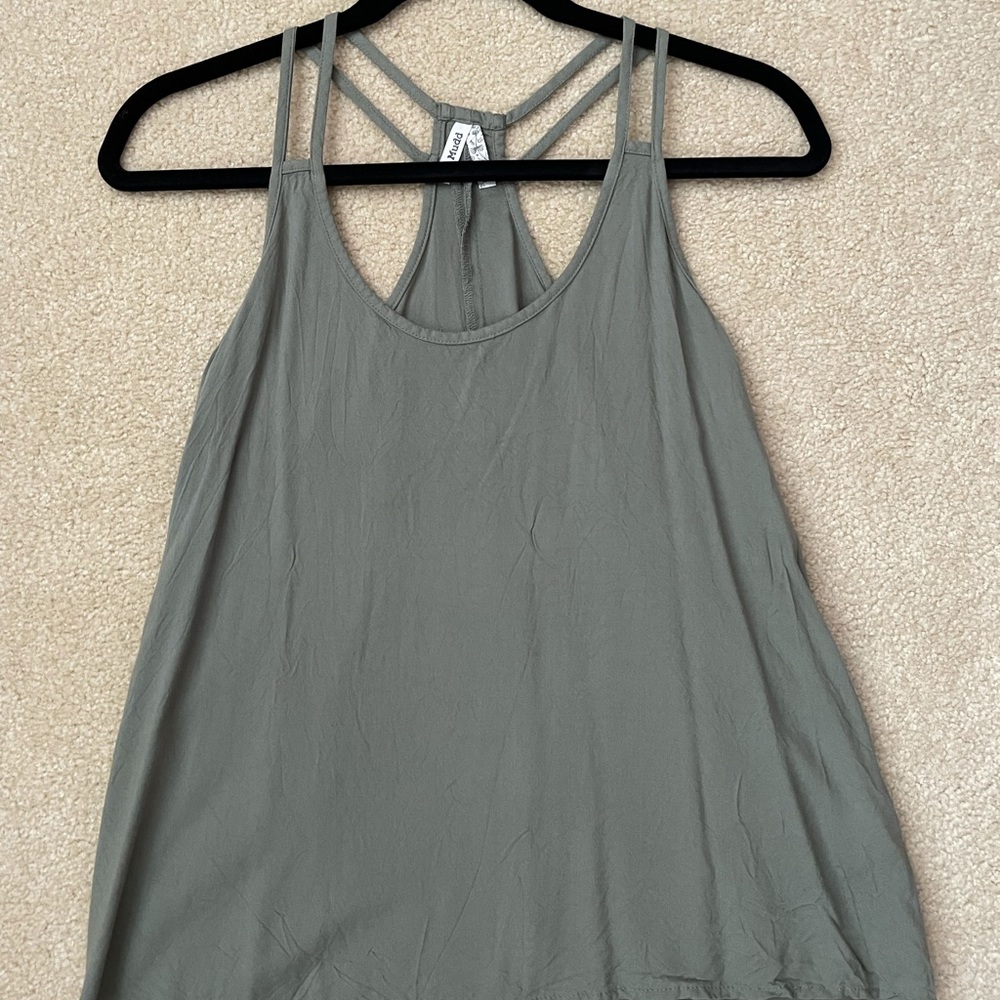 Racer Back Army Green Tank